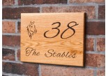 Personalised Welsh Oak House Sign Size 200mm x 300mm